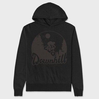 Downhill Monochrome, Unisex Men's Hoodie