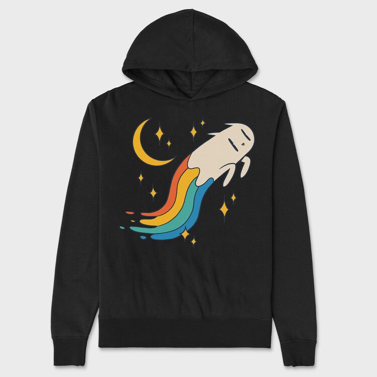 Flying Cat Rainbow, Унисекс Мъжко Суичър