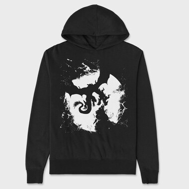 Dragon Moon, Unisex Men's Hoodie