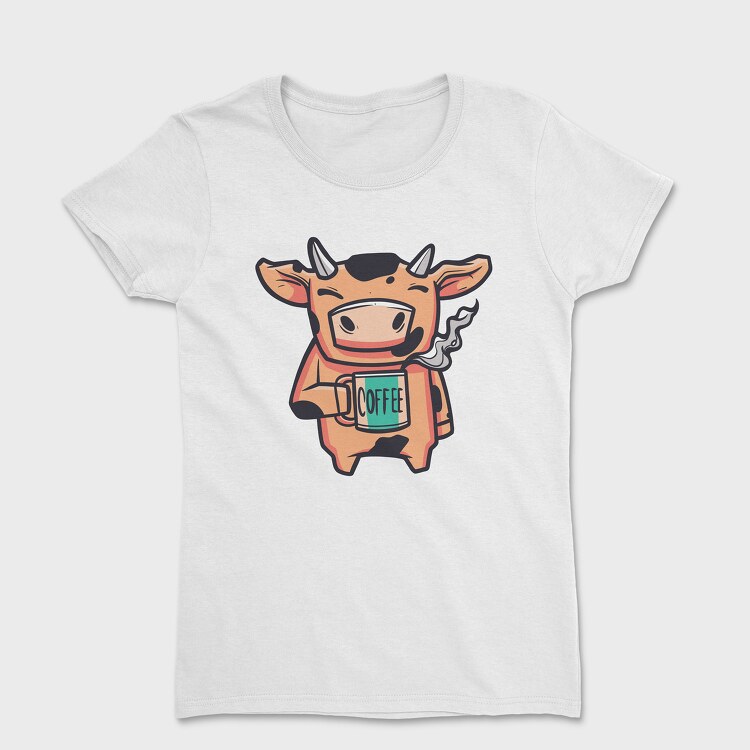Cow Mug Coffee, Дамска Тениска