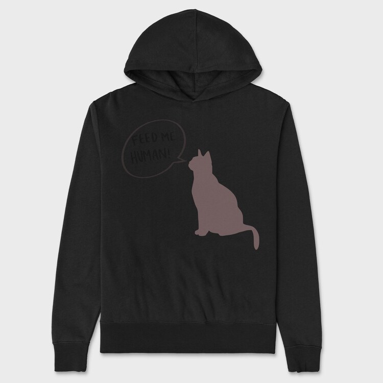 Feed Me Human, Unisex Men's Hoodie