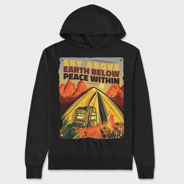 Camping Sky Above, Unisex Men's Hoodie