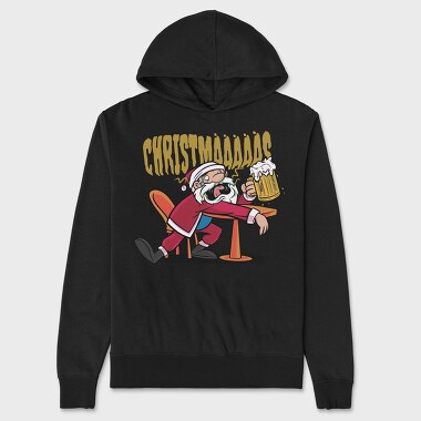 Christmas Santa Beer, Unisex Men's Hoodie