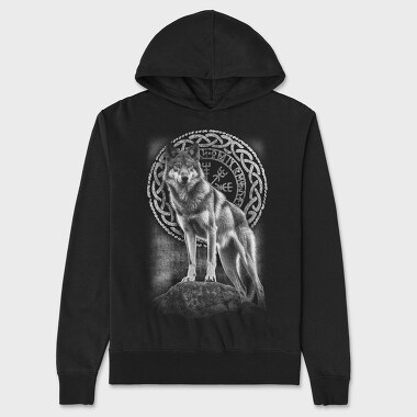 Wolf Rune, Unisex Men's Hoodie