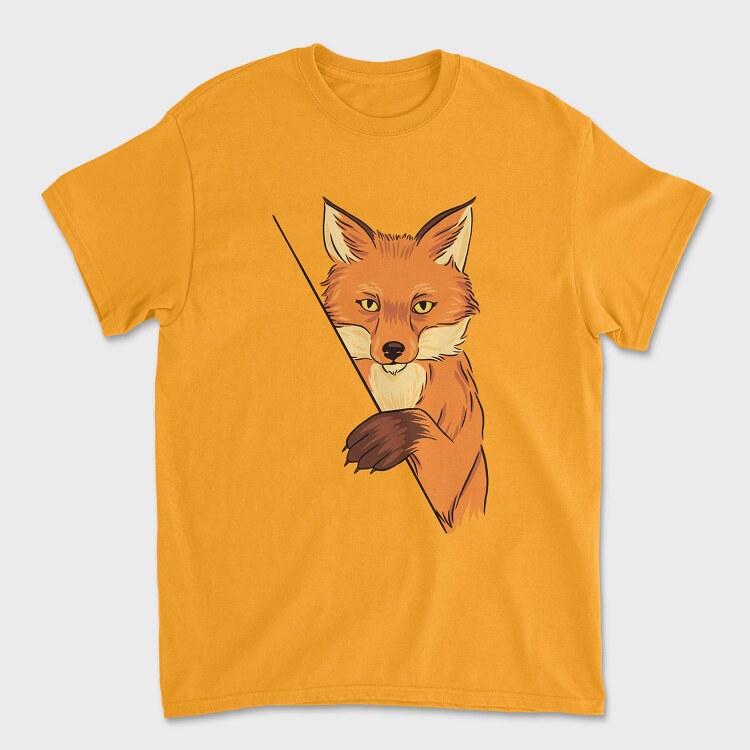 Fox Illustration, Unisex Men's T-Shirt