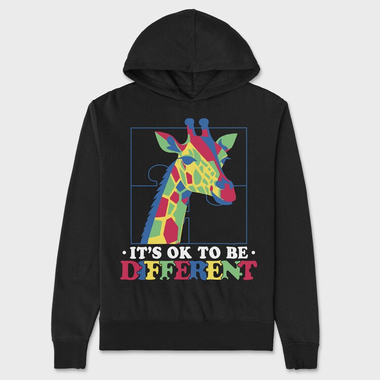 Autism Giraffe, Unisex Men's Hoodie