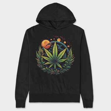 Cannabis Planets, Unisex Men's Hoodie