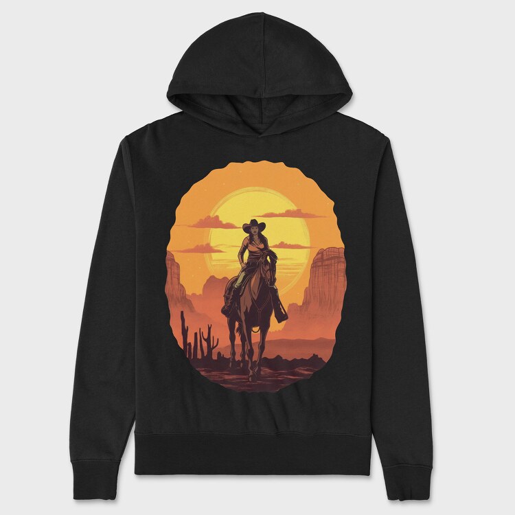 Cowgirl Sunset, Унисекс Мъжко Суичър