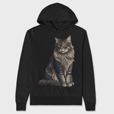 Maine Coon Cat, Unisex Men's Hoodie