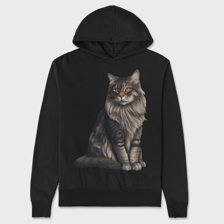 Maine Coon Cat, Unisex Men's Hoodie