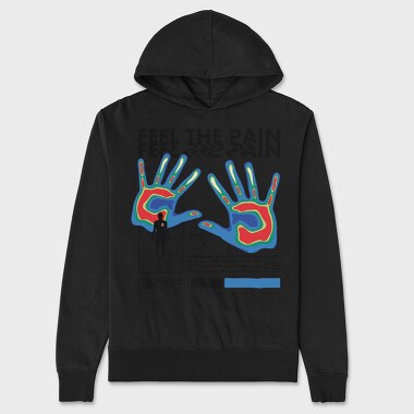 Feel The Pain 1, Unisex Men's Hoodie