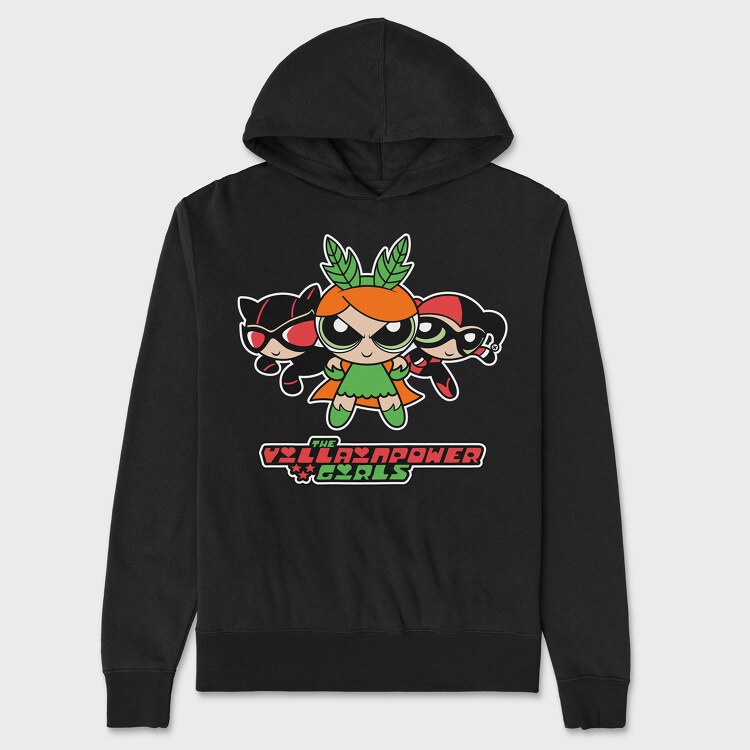 The Powerpuff Girls Catwoman Harley, Unisex Men's Hoodie