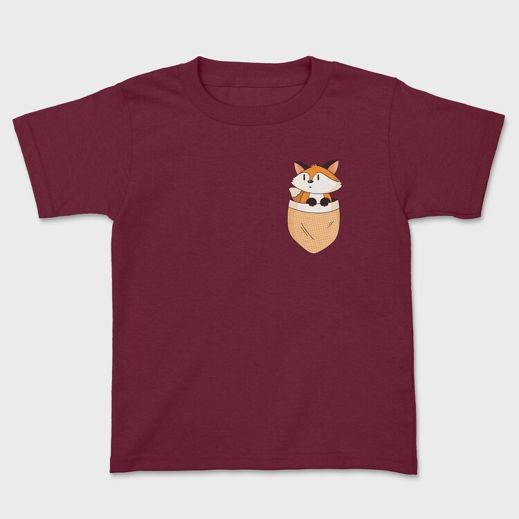 Pocket Fox, Kids' T-Shirt