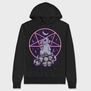Pentagram Bunny, Unisex Men's Hoodie