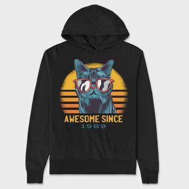 Awesome Cat Since, Unisex Men's Hoodie