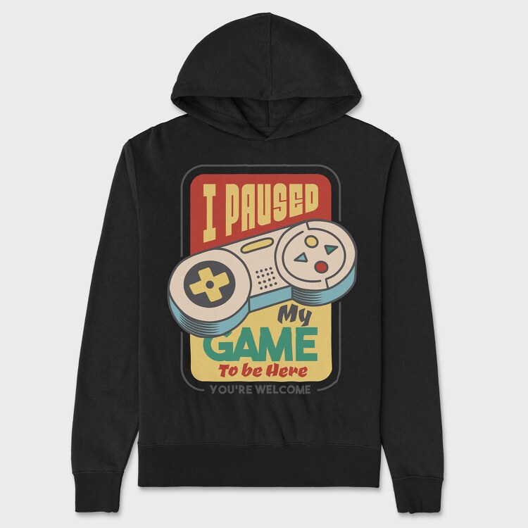 Paused My Game, Unisex Men's Hoodie