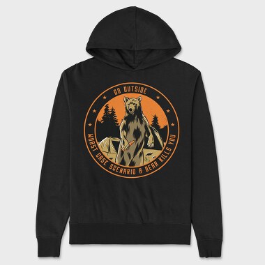 Worst Case Scenario Camping, Unisex Men's Hoodie