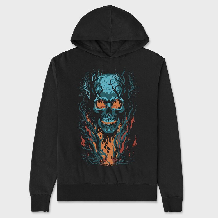 Skull Flames, Унисекс Мъжко Суичър