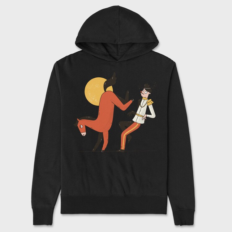 Horse Kicking Prince, Unisex Men's Hoodie