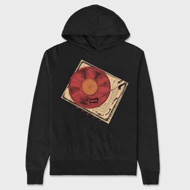 Vintage Turntable, Unisex Men's Hoodie