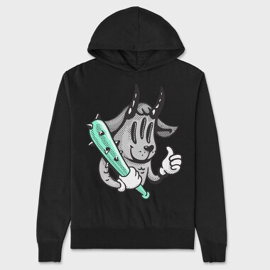 Halloween Retro Cartoon Character 3, Unisex Men's Hoodie