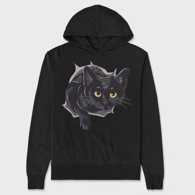 Black Cat Box, Unisex Men's Hoodie