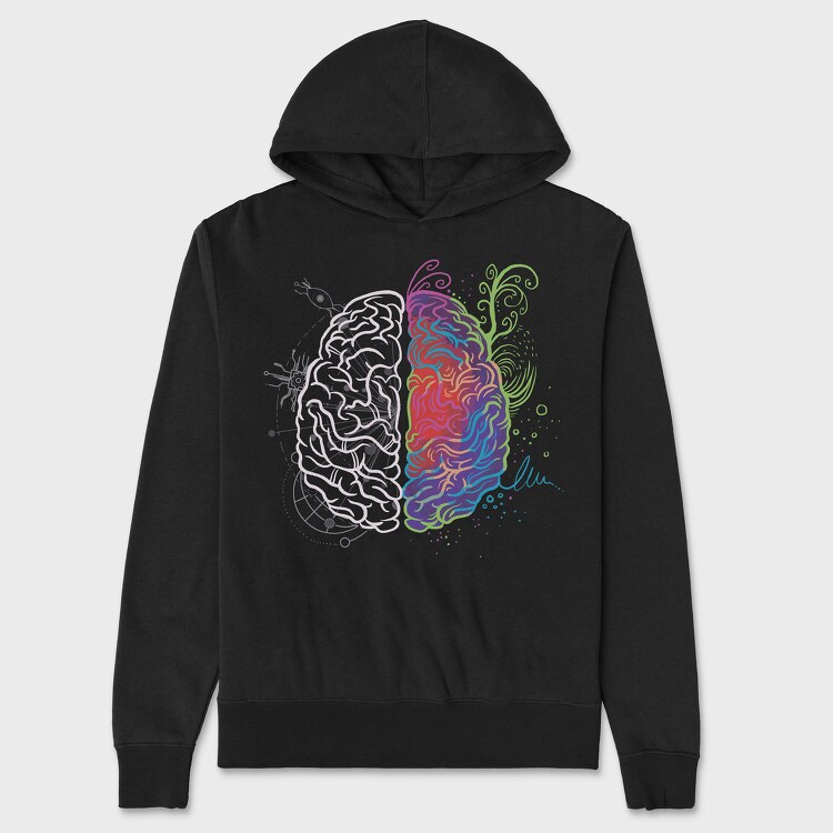Brain Leftand Right, Unisex Men's Hoodie