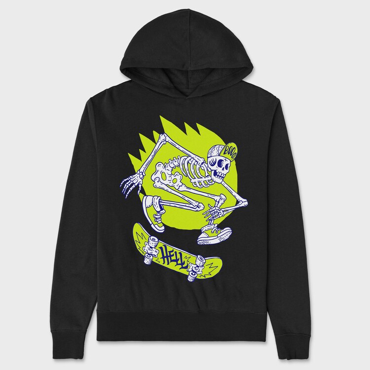 Halloween Skate Skeleton, Унисекс Мъжко Суичър