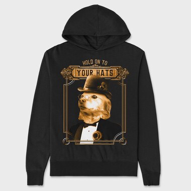 Steampunk Dog Hat, Unisex Men's Hoodie