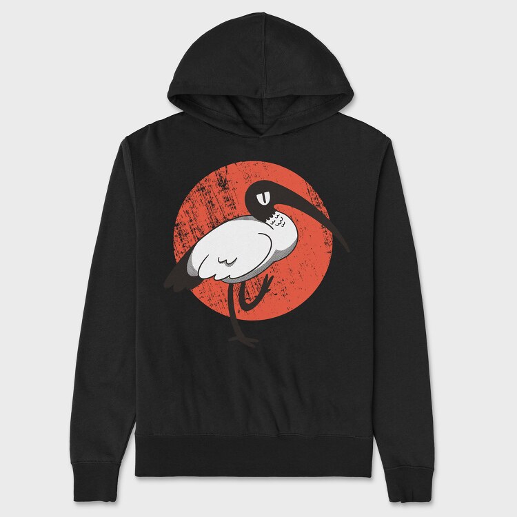 White Ibis, Unisex Men's Hoodie