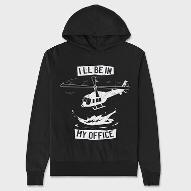 Helicopter Office, Unisex Men's Hoodie