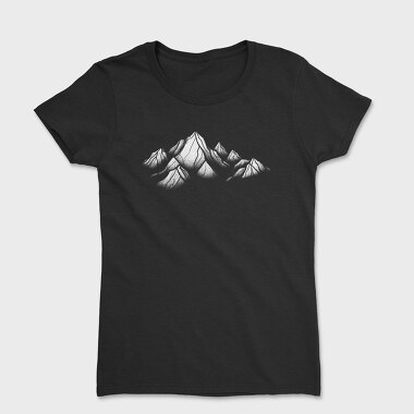 Drawn Mountains, Women's T-Shirt