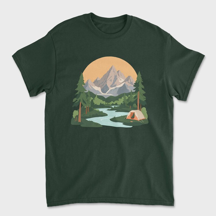 Nature Skylined, Унисекс Мъжка Тениска