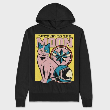 Lets Go to the Moon, Unisex Men's Hoodie