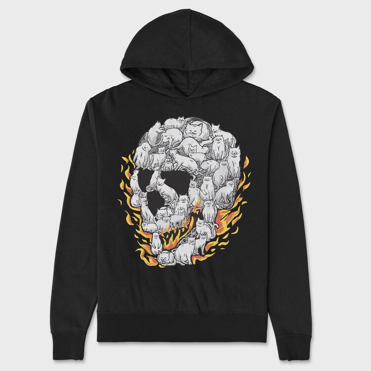Skull of Cats, Unisex Men's Hoodie