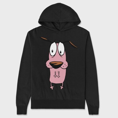 Cartoon Retro Courage the Cowardly Dog 6, Unisex Men's Hoodie