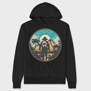 Hiking Palm Trees, Unisex Men's Hoodie