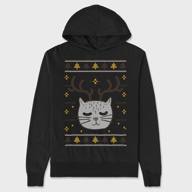 Cut Cat Ugly Sweater, Unisex Men's Hoodie