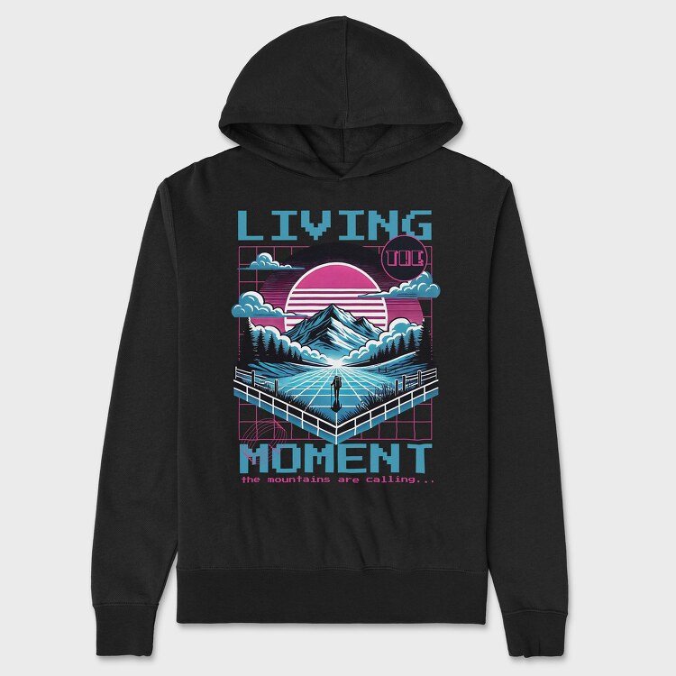 Hiking Vaporwave, Unisex Men's Hoodie