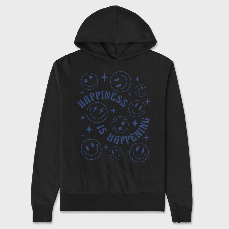 Happiness Happening, Unisex Men's Hoodie