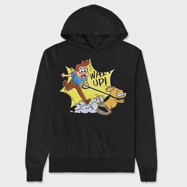 Wait Up Guy Walking Dog, Unisex Men's Hoodie