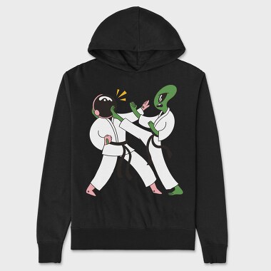 Astronaut Alien Karate, Unisex Men's Hoodie