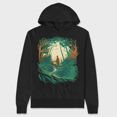 Walk Woods Dog, Unisex Men's Hoodie