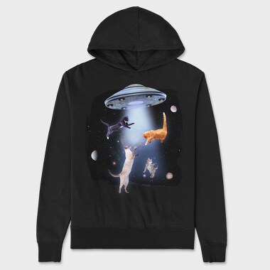 Ufo Cats, Unisex Men's Hoodie