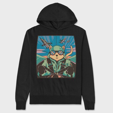 Airplane Cat, Unisex Men's Hoodie