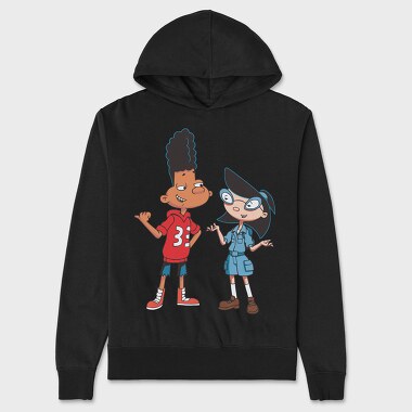 Cartoon Retro Hey Arnold 2, Unisex Men's Hoodie