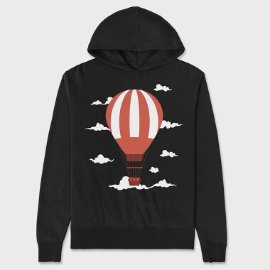 Hot Air Balloon, Unisex Men's Hoodie