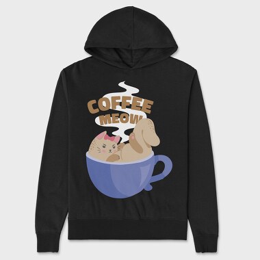 Coffee Cat 2, Unisex Men's Hoodie