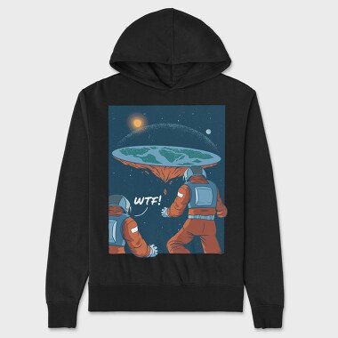 Flat Earth, Unisex Men's Hoodie