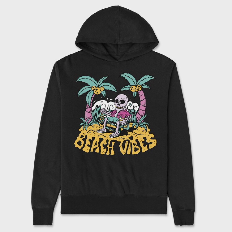 Beach Vibes Skeleton, Унисекс Мъжко Суичър
